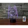 SUPERRUIDALONG 3D Il lupo Illusione Ottica Lampade Grande 16 Colori Cambiare Acrilico Touch Tavolo Scrivania Luce Notte con Cavo USB per Bambini Camera Da Letto Regalo di Compleanno