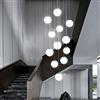 H.W.S Lampada A Sospensione Moderna Scala Da Palla Sospesa Luce Tavolo Pranzo G9 Lampadario Regolabile In Altezza Soggiorno Villa Cucina Sala Lustro Decorativo(12 flammig)