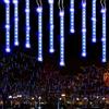 BrizLabs Luci Della Pioggia di Meteore, 30cm 10 Tubi 240 LED Luci Natalizie Esterno Impermeabile IP44 Stringa Luci LED per Natale Albero del Giardino Festa di Nozze Interno Decorazione, Blu