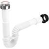 MYLAVABO Sifone flessibile da 1 1/4 per lavabo, sifone tubolare in plastica, Ø 32/40 mm, scarico per lavabo, estensibile da 39 a 83 cm