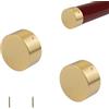 UFURMATE 2 pezzi tappi terminali per corrimano, gradini scale copertura rotonda per corrimano tappi per tubi in ottone raccordi durevoli per corrimano per 37mm/1,46 pollici