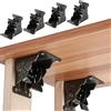 DXIA 4 Pezzi Staffa di Supporto Pieghevole, Telaio Di Supporto Pieghevole,Cerniera Autobloccante Gambe e Raccordi per Gambe,Accessori per gambe e Supporto Angolare,Mgambe Pieghevoli