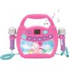 Lexibook Unicorno - Lettore Musicale Karaoke Portatile per Bambini - Microfoni, Effetti di Luce, Bluetooth, Registrazione vocale e funzioni di Modifica, batterie Ricaricabili, Rosa, MP320UNIZLXB