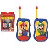 Lexibook - Nintendo Super Mario Walkie-Talkie, Clip da Cintura, Batteria, per Bambini, 2 canali, Blu/Rosso, TW12NILXB