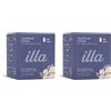 Illa Care illa Assorbenti Giorno - Assorbenti Anatomici con Ali - Superficie in Cotone al 100% - Per i Giorni del Ciclo di Flusso Medio - Protezione Quotidiana - 1 Confezione da 28 Pezzi