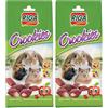 Riga - Crookie di mela - Biscotti croccanti per conigli nani, porcellini d'India e piccoli roditori - Ricchi di vitamine e Omega 3-50 g (Confezione da 2)