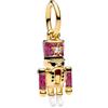 MSPOVOF Schiaccianoci dorato snodabile Charm 925 Sterling Silver ciondolo Natale Compleanni regalo per le donne