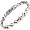 Rainso bracciale da donna in titanio con forti magneti, in sacchetto regalo + strumento per la rimozione in omaggio
