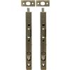 Amig - Perno da incasso 200 x 17 mm | Chiusura automatica verticale | Serratura sicura per porte in legno | Uso bagno, camera da letto, ufficio | Acciaio pelle | Paletto chiusura finestra