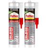 Pattex SL 620 Serramenti ed Edilizia, Sigillante neutro elevate prestazioni, Silicone sigillante ad asciugatura rapida per interni ed esterni, Colla per Legno e altri materiali, 1 Cartuccia da 300 ml