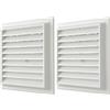 La Ventilazione G1NDR1919B Griglia Plastica con Dosatore Quadra da Sovrapporre, Bianco, 189 x 189 mm (Confezione da 2)