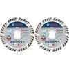 Bosch Disco Diamantato Standard, Universale, X-LOCK, Diametro 125 mm, Diametro: 22.23 mm, Larghezza di Taglio 2 mm, Nero, 125 mm (Confezione da 2)