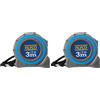 Alyco 197300 197300-Flexometro bimaterial proteccion antichoque y antideslizante de, Nero, 16 mm x 3 m (Confezione da 2)