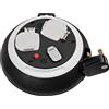 Brennenstuhl Comfort-Line H05VV- F3G1.5 * GB* - Scatola per cavi con caricatore USB, 3 m, colore: Nero/Bianco