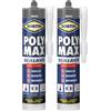 Bostik Poly Max Sigillante Nero - sigillante universale permanentemente elastico e verniciabile, non ritira e resiste alla muffa (Confezione da 2)