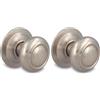 Amig - Pomello Mod. 53 Argentato Rotondo in Ottone con Finitura Cromata Opaca per Porte Esterne d'Ingresso | Diametro Maniglia Ø70 mm · Altezza 73,5 mm | Include Vite e Dado di Fissaggio | Cromo Opaco