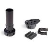 Emuca - Gambe per mobili, Piedi per mobile in plastica colore nero, Set di 4 piedini regolabili di altezza 100mm