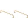GTV - Maniglia per mobili NORD | Maniglia per mobili | Lunghezza 33,4 cm | Distanza tra i fori 32 cm | ZnAl |Oro lucido (Confezione da 2)
