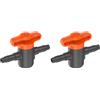 Gardena Micro-Drip Valvola di Chiusura, 4,6 mm (3/16 Pollici): per la Regolazione o l'intercettazione di Singoli Tratti di Tubo, Regolabile in Modo Continuo, Contenuto: 2 Pezzi (13217-20)