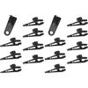 Windhager Clip per teloni, supporto, supporto, clip di fissaggio per teloni o tende, set 8 pezzi, nero, 8,3 x 2,6 x 2,8 cm, 07010 (Confezione da 2)