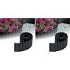 GARDENIX Bordo per Aiuola Ondulato Bordo per Prato Bordo per Aiuola in Plastica Lunghezza 9 m, Altezza 15 cm, Colore Antracite (Confezione da 2)