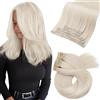 Moresoo Extension Capelli Veri Clip Biondo Remy #60A 30cm 80g 5pz