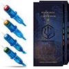 UPTATSUPPLY POSEIDON V3 Tattoo Cartridge Needles 30 pezzi con membrana di sicurezza Cartridges Disposable Tattoo Needle for Tattoo Artists Curved/Magnum rotondo (1205RM)..