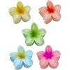 KGDUYC 5pcs Pinze per Capelli Fiori Clip Artiglio da Donna, Mollettone per Capelli Fiori in Plastica, Accessori Capelli per Ragazze e Donna Vacanze Estive