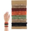 KGDUYC 24pcs Boho Bracciale Elastici Per Capelli - Per Donne Fasce Per Coda Di Cavallo Fascette Per Capelli Elastiche Intrecciate In Nylon Nessun Danno per Capelli Ricci Lunghi Sottili Spessi