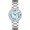 KNISKRED Orologio Classico per Donna con Numeri Romani Vintage e Cinturino in Acciaio Inossidabile Massiccio Orologio Casual per Signora (Argento Blu Ghiaccio)