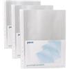 Pavo - A4 Buste Perforate/Buste Foratura 50mic, Lucide, 100 Pezzi, Trasparenti (Confezione da 3)