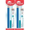 Maped - Matita in grafite Kidy Learn Concentrazione con punta Rilassante e disstressante - Forma triangolare ergonomica - Mine HB2 - Corpo testurizzato con impugnatura (Confezione da 2)