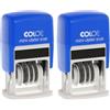 COLOP Mini timbro data S 120 SD - data in cifre con anno breve, ad esempio 25.11.29, piccolo (Confezione da 2)