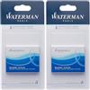 Waterman cartucce di inchiostro per penna stilografica | lunghe | blu serenità | 8 pezzi | confezione in blister (Confezione da 2)