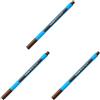 Schneider Penna Slider Edge Xb Marrone, 1 Pezzo (Confezione da 3)
