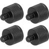 QUARKZMAN 4Pz Adattatore per Supporto Microfono, Filettatura Femmina 3/8 a Maschio M6, in Lega di Alluminio, Colore Nero