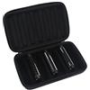 Annadue Soft Harmonica Case for 7 Harmonicas, Black Inner Slots Protective Organizer, Padded Carrying Bag for Blanchard Seydel Instruments