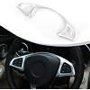 DIYUCAR Decorazione interno auto per il telaio del volante in plastica ABS, color argento opaco per Mercedes classe C W205, GLC X253, Classe E W213, 2016, 2017 e 2018