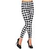 W WIDMANN MILANO Party Fashion - Leggings, motivo a rombi, arlecchino, clown, Halloween