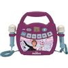Lexibook, Disney Frozen, Lettore Musicale Karaoke Portatile per Bambini - Microfoni, Viola, MP320FZZLXB