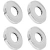 Hugwish Rubinetto Rosetta Acciaio Inox (3/4) Ø 27 mm x Ø 60 mm x altezza 8 mm 4 Pezzi, Finiture Per Rubinetti Doccia E Rubinetto A Parete Acqua Calda (Ø 60 mm x 8 mm altezza)