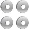 Hugwish Rubinetto Rosetta Acciaio Inox (3/4) Ø 27 mm x Ø 80 mm x altezza 20 mm 4 Pezzi, Rubinetto Rosetta Interno, Finiture Per Rubinetti Doccia E Rubinetto A Parete Acqua Calda