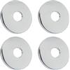 Hugwish Rubinetto Rosetta Acciaio Inox (3/4) Ø 27 mm x Ø 90 mm x altezza 10 mm 4 Pezzi, Finiture Per Rubinetti Doccia E Rubinetto A Parete Acqua Calda