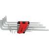 KS Tools 151.4860 Set chiavi maschio Torx piegata, extra lunga, 10 pz