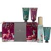 Sara Miller London Sara Miller, crema per il corpo, bagnoschiuma, crema per i piedi, 3 x 30 ml, nebbia per cuscino 45 ml, sacchetto di velluto, idratante, burro di karitè, formato da viaggio, vegana e cruelty free