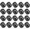 Rebower Potenziometro Manopola Zigrinata Albero Inserisci D Tipo Interruttore Manopole, [per Audio Dispositivo] - 15x13.5mm/ 6mm/ Nero Bianco/ 20pz