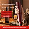 XMSJ Apribottiglie Elettrico Ricaricabile, Cavatappi Automatico con Pulsante One-Click, Strumento Portatile per Cucina e Bar, Regalo per Vino Rosso