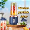 XMSJ Mini Frullatore Portatile USB, Tazza da Viaggio Elettrica per Succhi Freschi, Frappè e Pappe con Bicchieri Singoli e Doppi