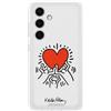Samsung FlipSuit Case Cover per Galaxy S24+, Card Keith Haring con tecnlogia NFC inclusa, White