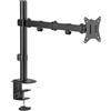 TM Electron Supporto articolato con 2 bracci per monitor, VESA fino a 100 x 100, per schermi da 17 a 32 e fino a 9 kg, guida per cavi, orientamento verticale e orizzontale